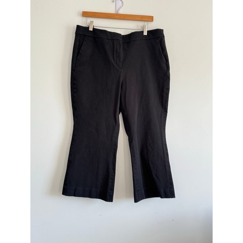 J.Crew Kelsey Pant Women’s Size 16 Black Cropped Flare Stretch Work Trouser